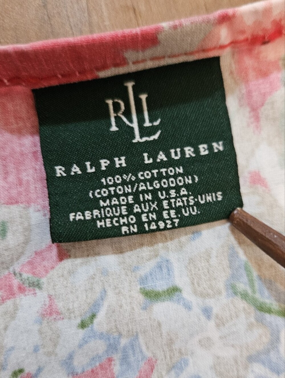 Ralph Lauren Beach House Fuchsia QUEEN Ruffled Flat Sheet-100% Cotton USA 1990's - Picture 2 of 6